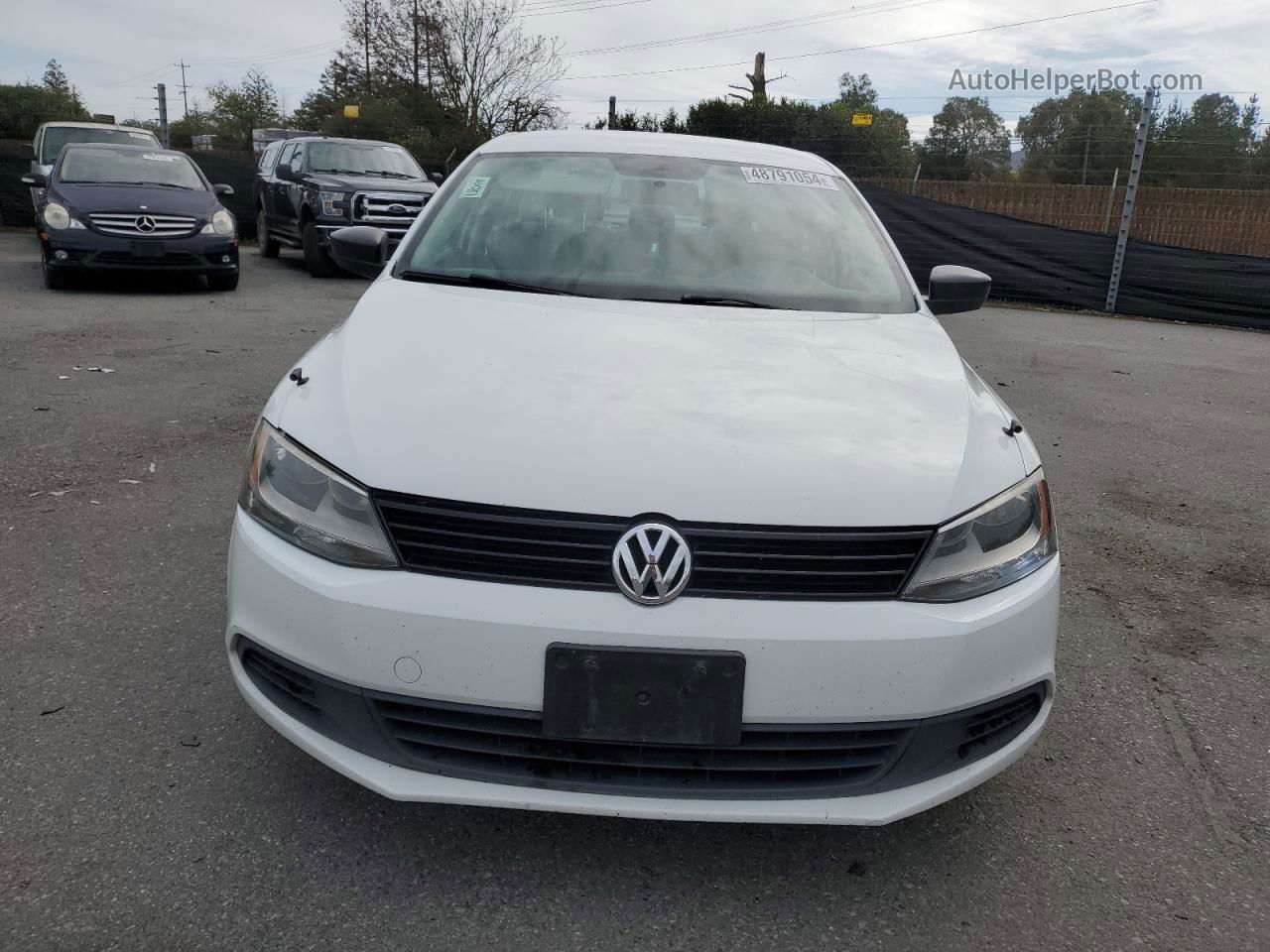 2014 Volkswagen Jetta Base White vin: 3VW2K7AJ3EM334852