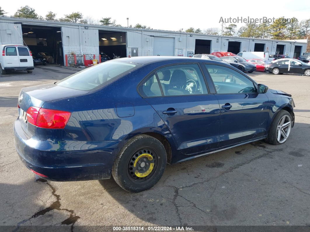 2014 Volkswagen Jetta 2.0l S Blue vin: 3VW2K7AJ3EM375904