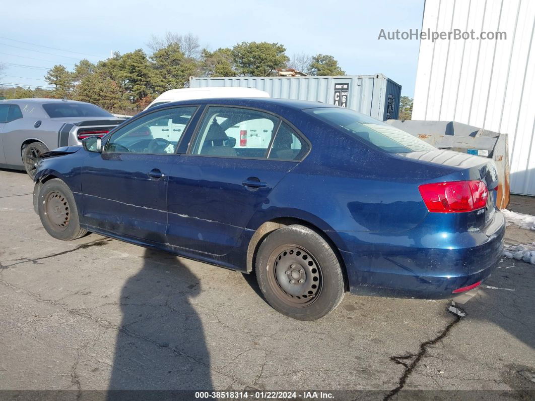 2014 Volkswagen Jetta 2.0l S Blue vin: 3VW2K7AJ3EM375904