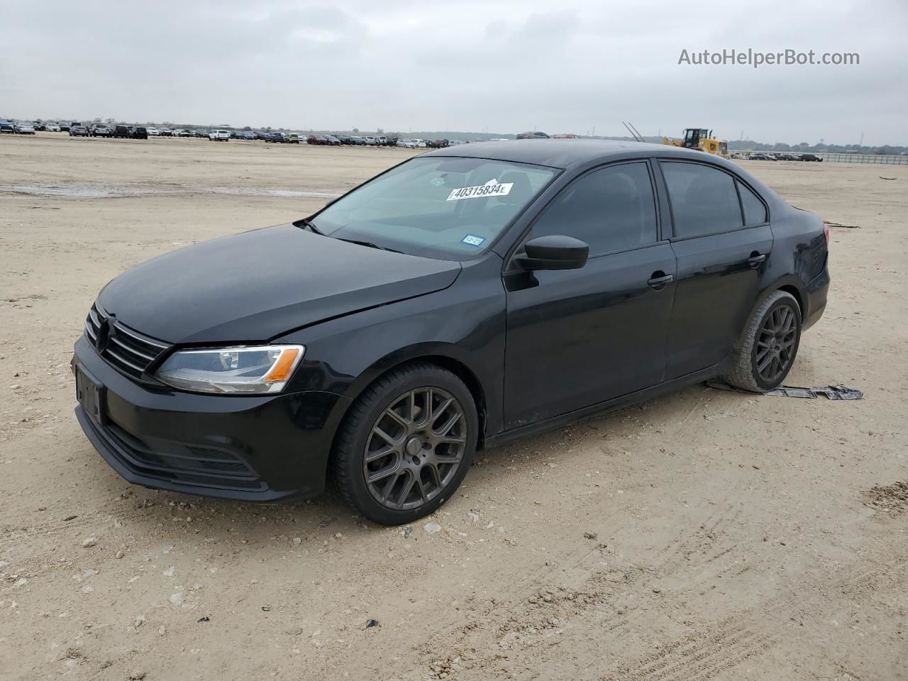 2015 Volkswagen Jetta Base Black vin: 3VW2K7AJ3FM246188