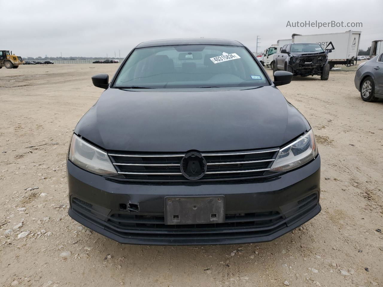 2015 Volkswagen Jetta Base Black vin: 3VW2K7AJ3FM246188