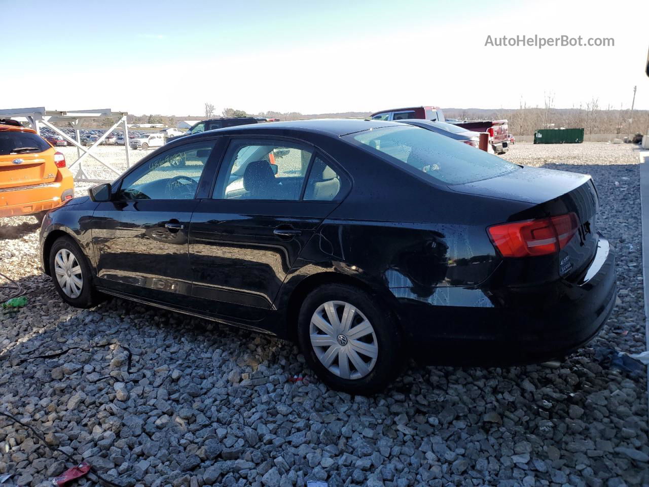 2015 Volkswagen Jetta Base Black vin: 3VW2K7AJ3FM310911