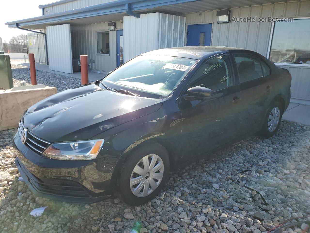 2015 Volkswagen Jetta Base Black vin: 3VW2K7AJ3FM310911