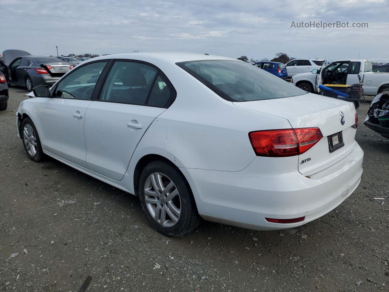 2015 Volkswagen Jetta Base White vin: 3VW2K7AJ3FM354553