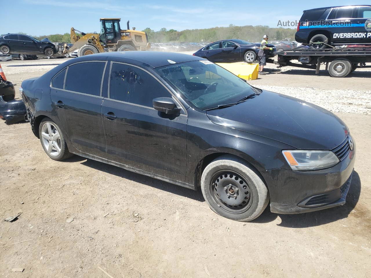 2011 Volkswagen Jetta Base Black vin: 3VW2K7AJ4BM336069