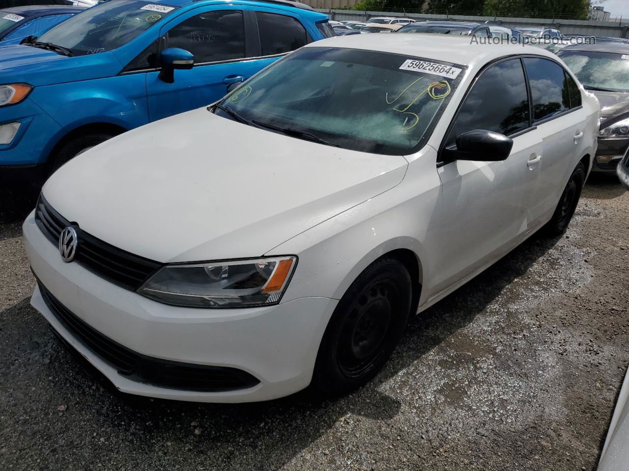 2011 Volkswagen Jetta Base White vin: 3VW2K7AJ4BM379536