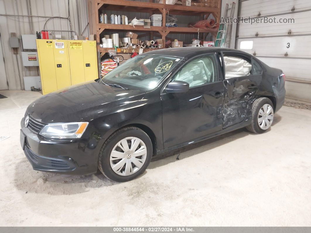 2012 Volkswagen Jetta 2.0l S Black vin: 3VW2K7AJ4CM382423