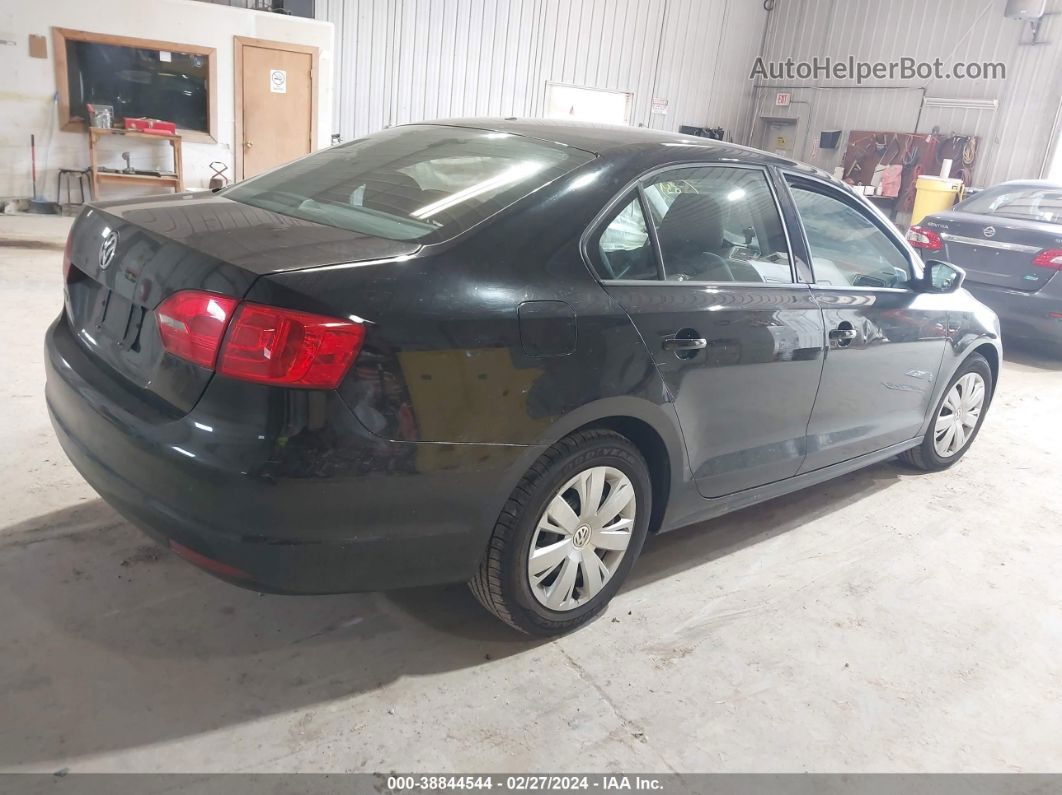 2012 Volkswagen Jetta 2.0l S Black vin: 3VW2K7AJ4CM382423