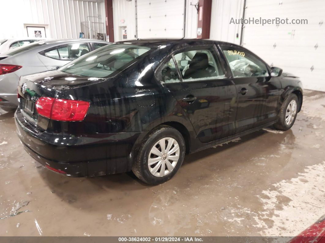 2012 Volkswagen Jetta 2.0l S Black vin: 3VW2K7AJ4CM404341