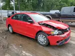 2013 Volkswagen Jetta Base Red vin: 3VW2K7AJ4DM260601