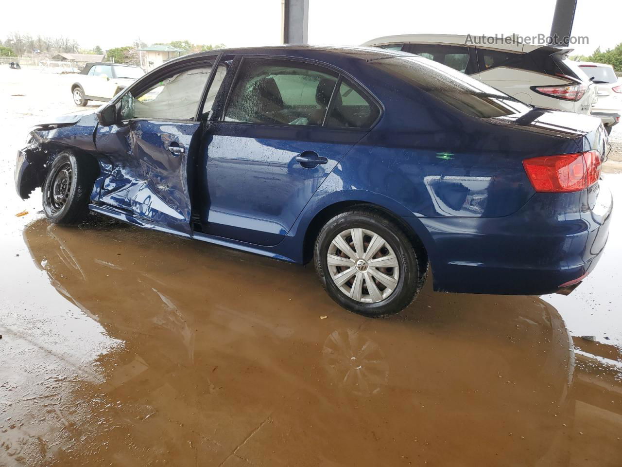 2013 Volkswagen Jetta Base Синий vin: 3VW2K7AJ4DM282341