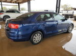 2013 Volkswagen Jetta Base Blue vin: 3VW2K7AJ4DM282341