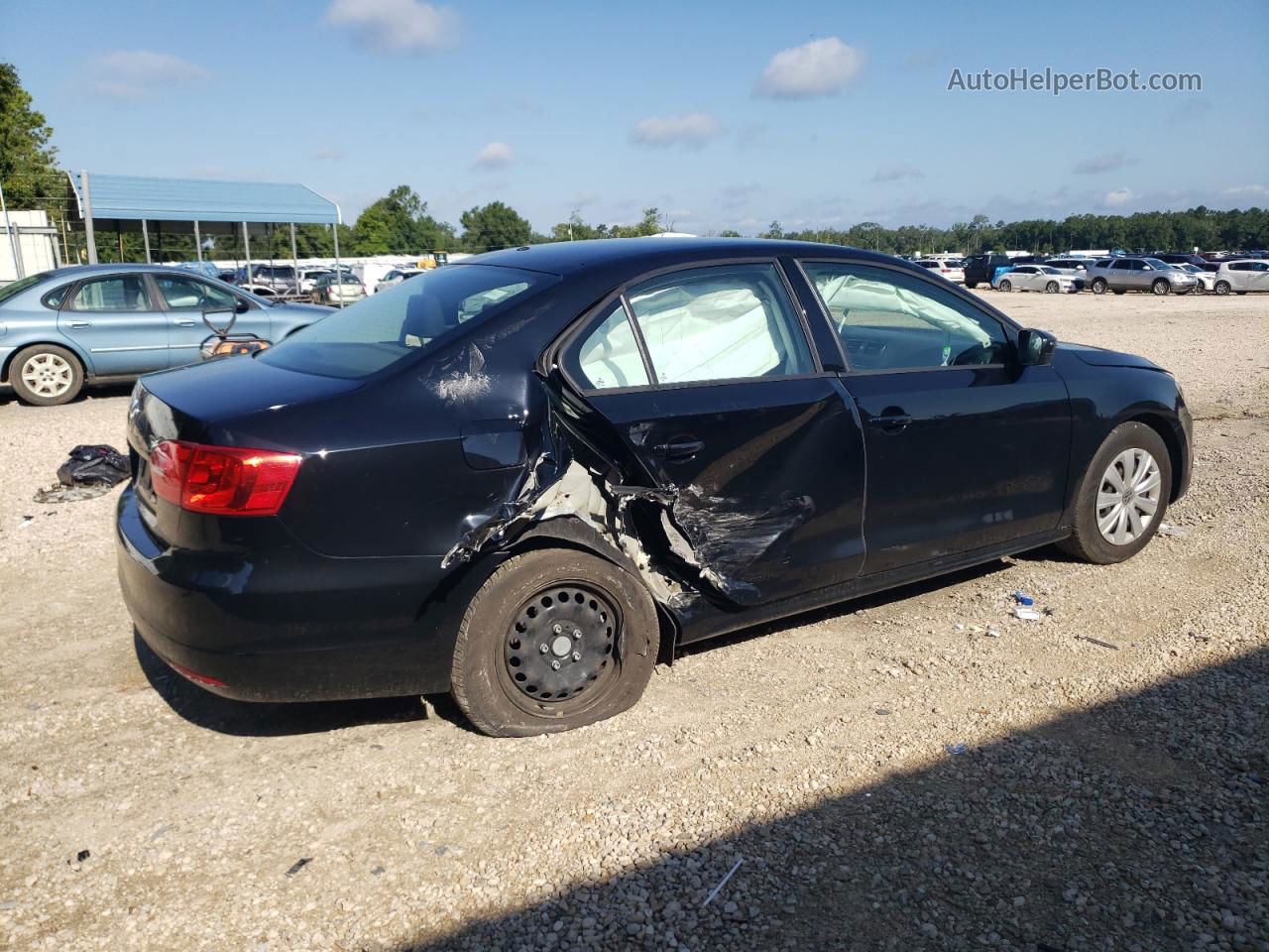 2014 Volkswagen Jetta Base Black vin: 3VW2K7AJ4EM248322