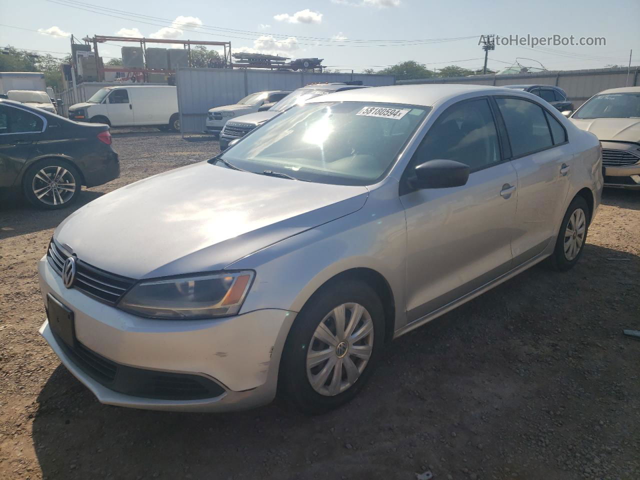 2014 Volkswagen Jetta Base Silver vin: 3VW2K7AJ4EM305652