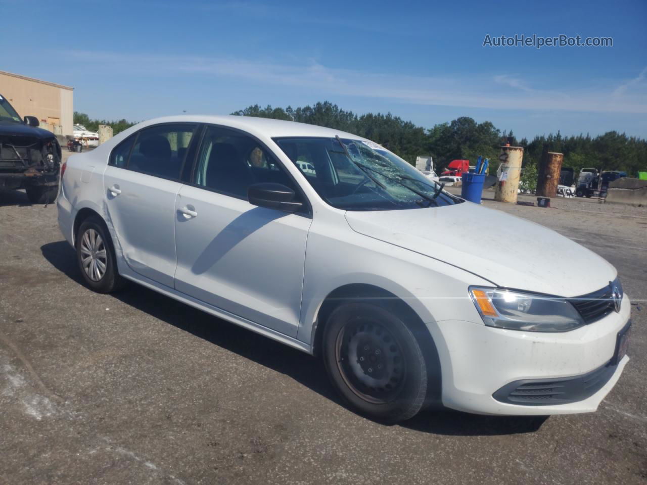 2014 Volkswagen Jetta Base White vin: 3VW2K7AJ4EM310513