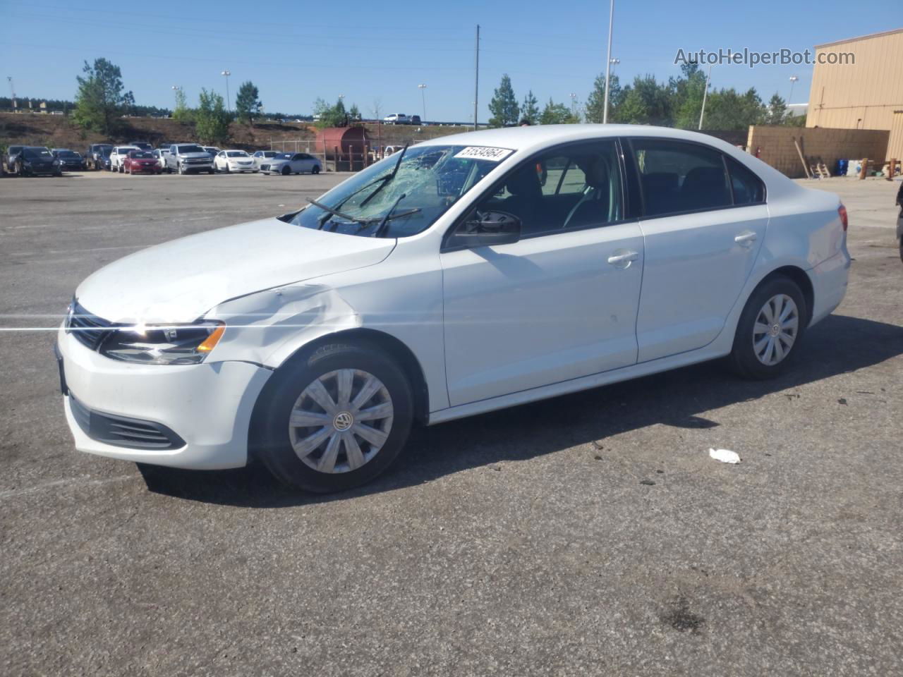 2014 Volkswagen Jetta Base White vin: 3VW2K7AJ4EM310513