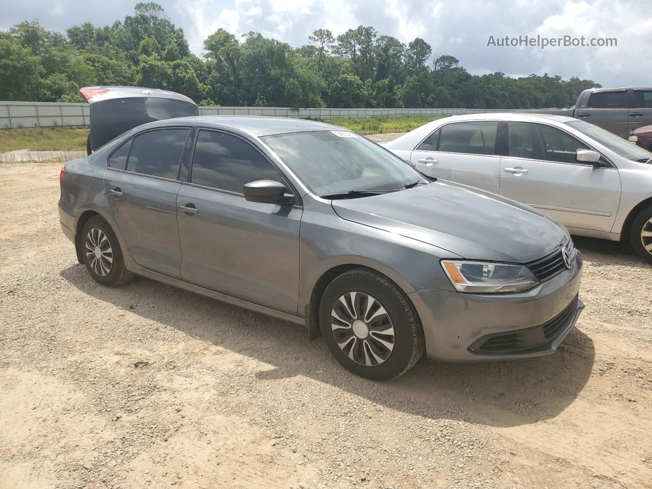 2014 Volkswagen Jetta Base Charcoal vin: 3VW2K7AJ4EM313251