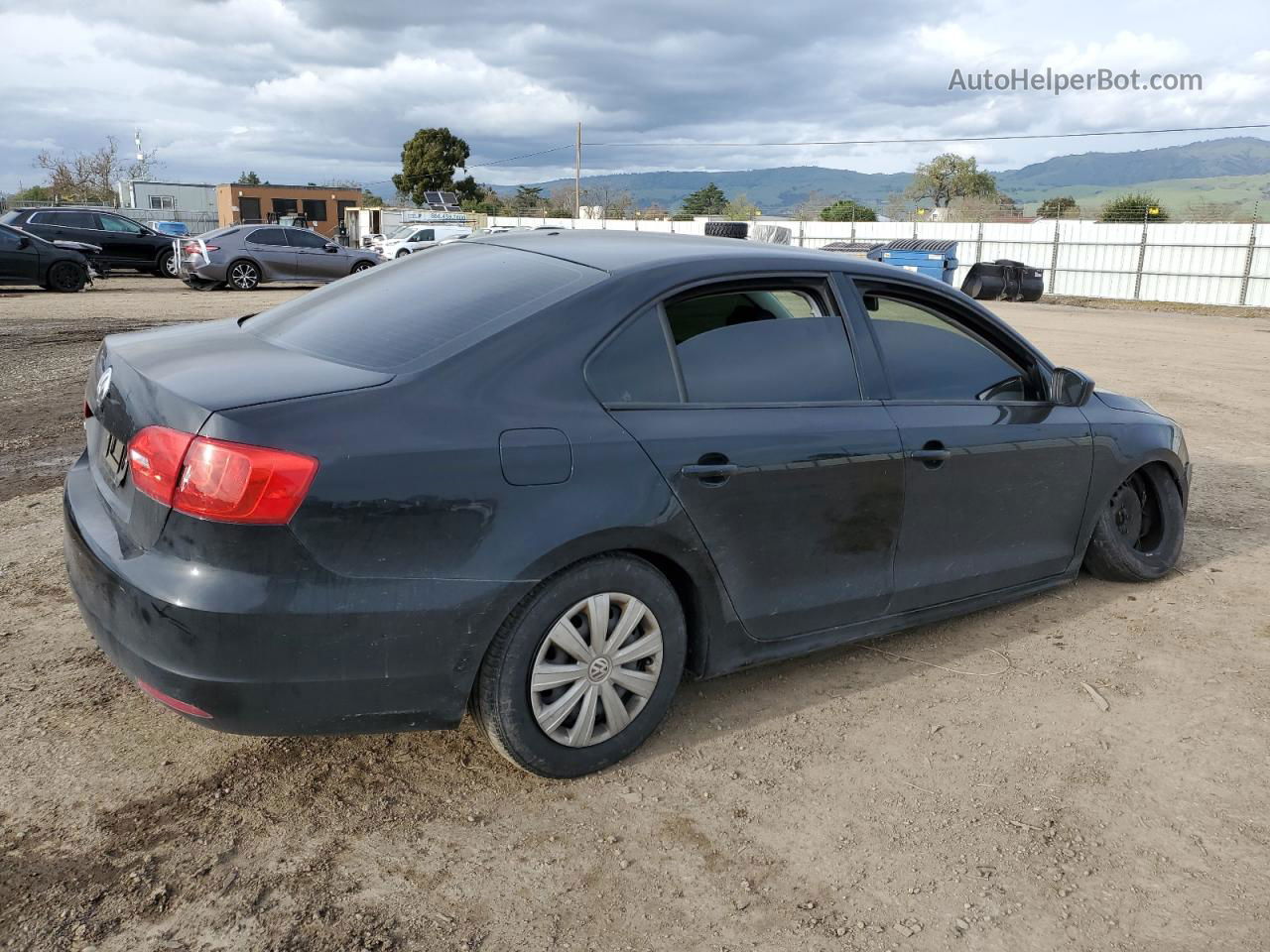 2014 Volkswagen Jetta Base Black vin: 3VW2K7AJ4EM327831