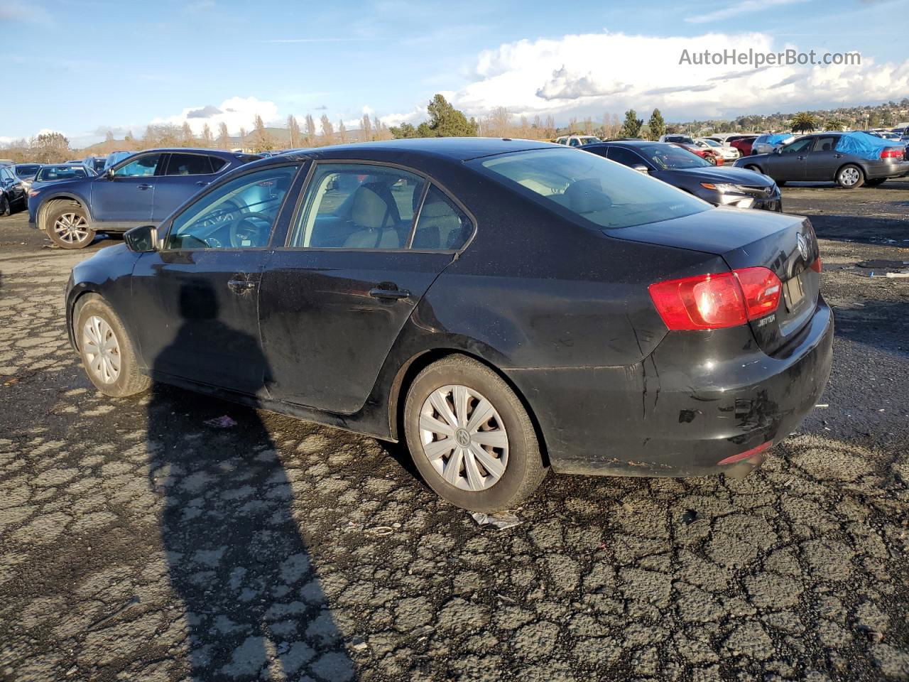 2014 Volkswagen Jetta Base Black vin: 3VW2K7AJ4EM397913