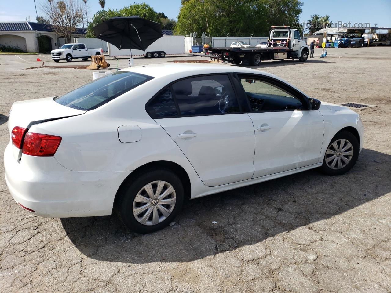 2014 Volkswagen Jetta Base White vin: 3VW2K7AJ4EM437214