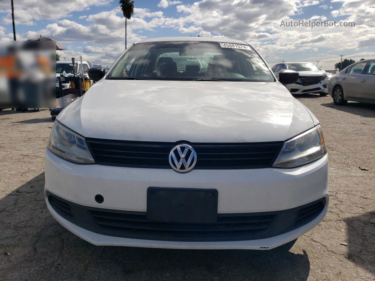 2014 Volkswagen Jetta Base White vin: 3VW2K7AJ4EM437214