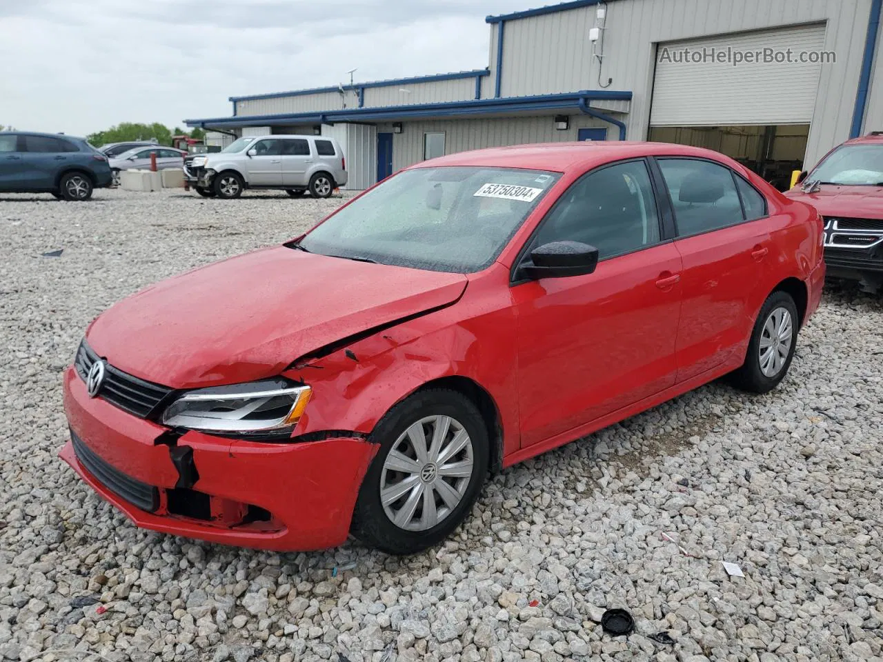 2014 Volkswagen Jetta Base Red vin: 3VW2K7AJ4EM438024