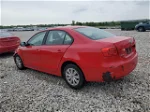 2014 Volkswagen Jetta Base Red vin: 3VW2K7AJ4EM438024