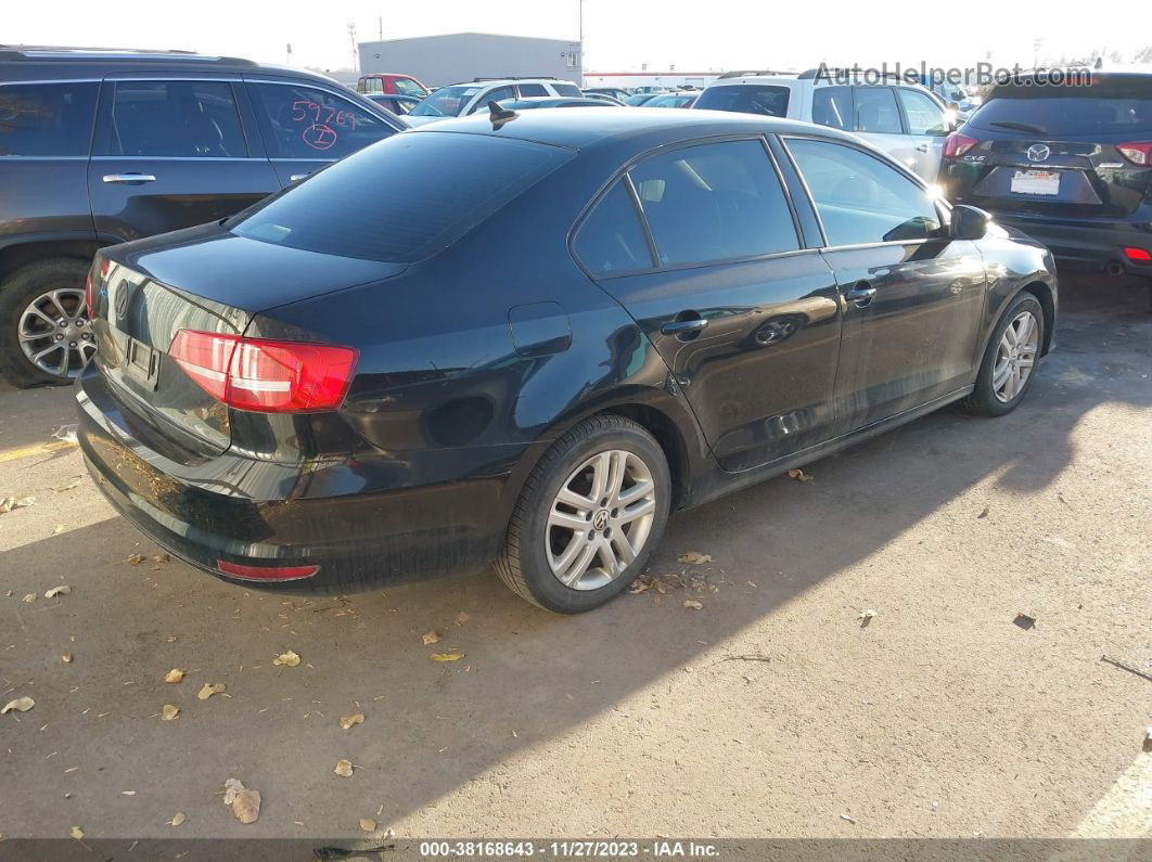 2015 Volkswagen Jetta 2.0l S Black vin: 3VW2K7AJ4FM231425