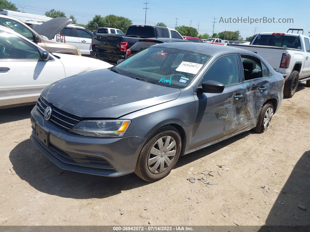 2015 Volkswagen Jetta Sedan 2.0l S W/technology Gray vin: 3VW2K7AJ4FM260746