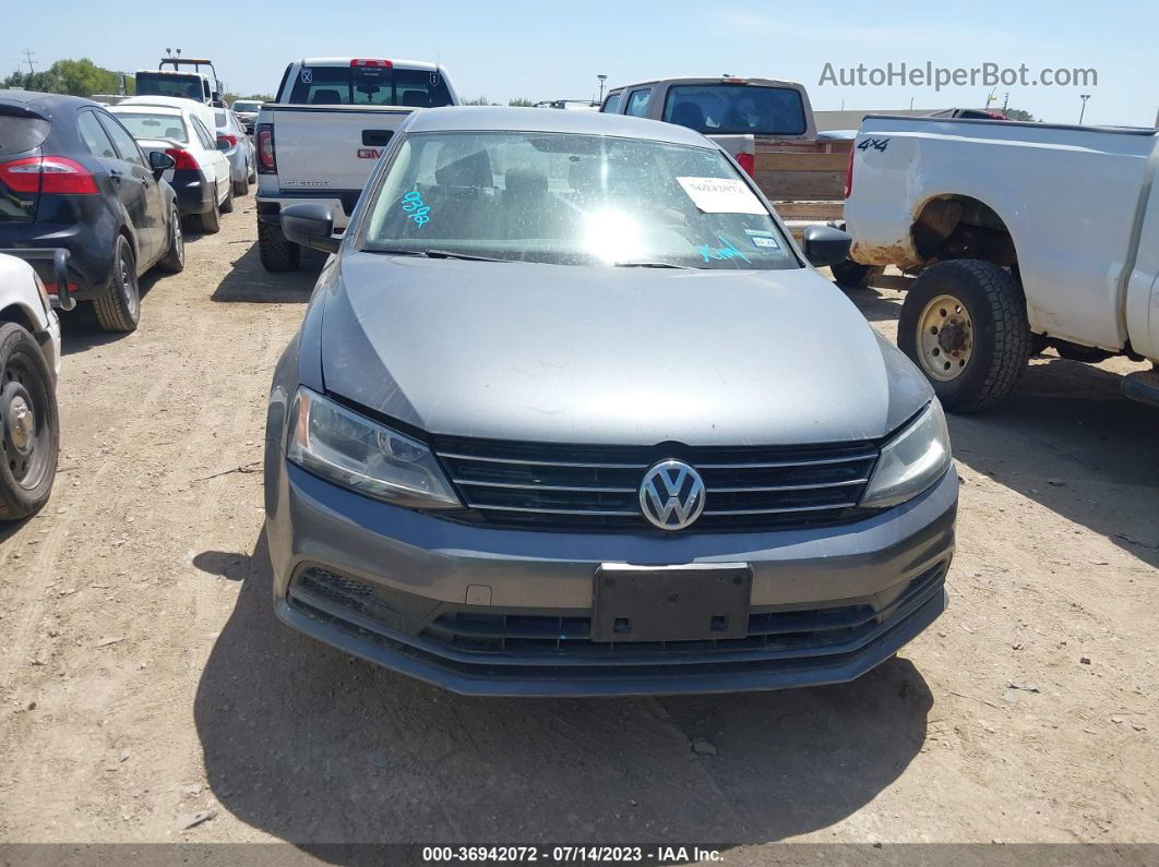 2015 Volkswagen Jetta Sedan 2.0l S W/technology Gray vin: 3VW2K7AJ4FM260746