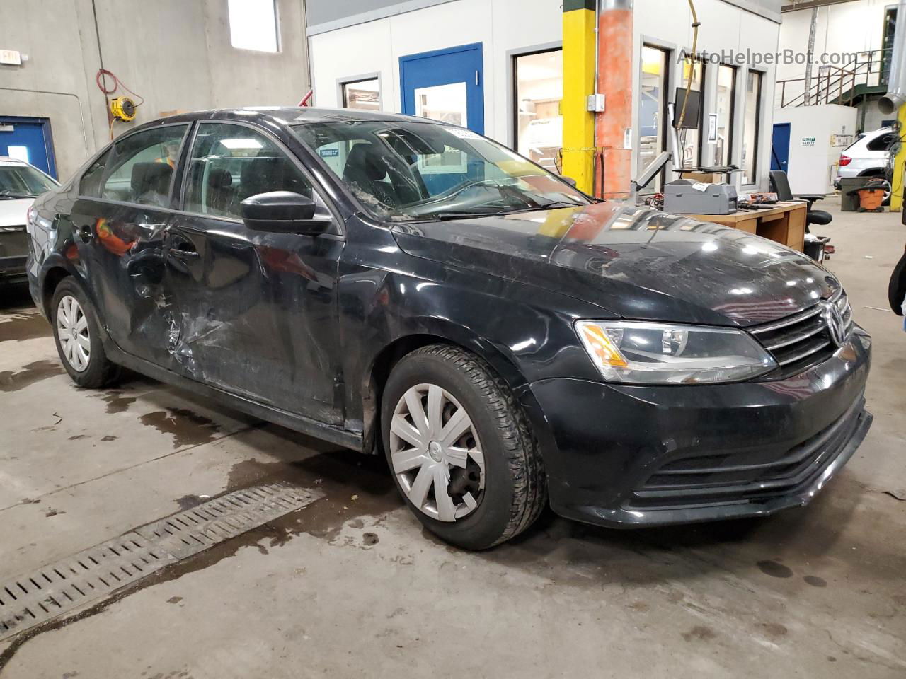 2015 Volkswagen Jetta Base Черный vin: 3VW2K7AJ4FM269592