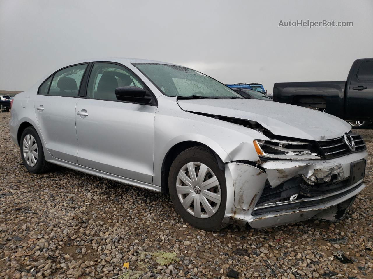 2015 Volkswagen Jetta Base Silver vin: 3VW2K7AJ4FM321366