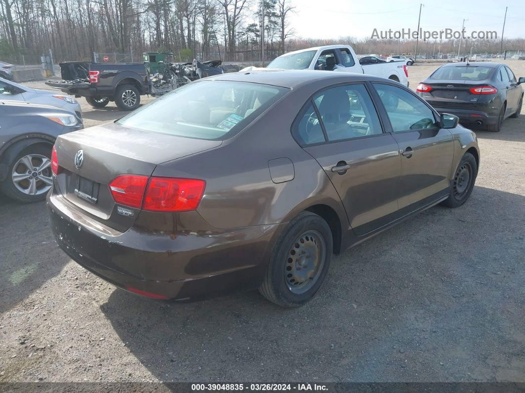 2011 Volkswagen Jetta 2.0l S Brown vin: 3VW2K7AJ5BM327686