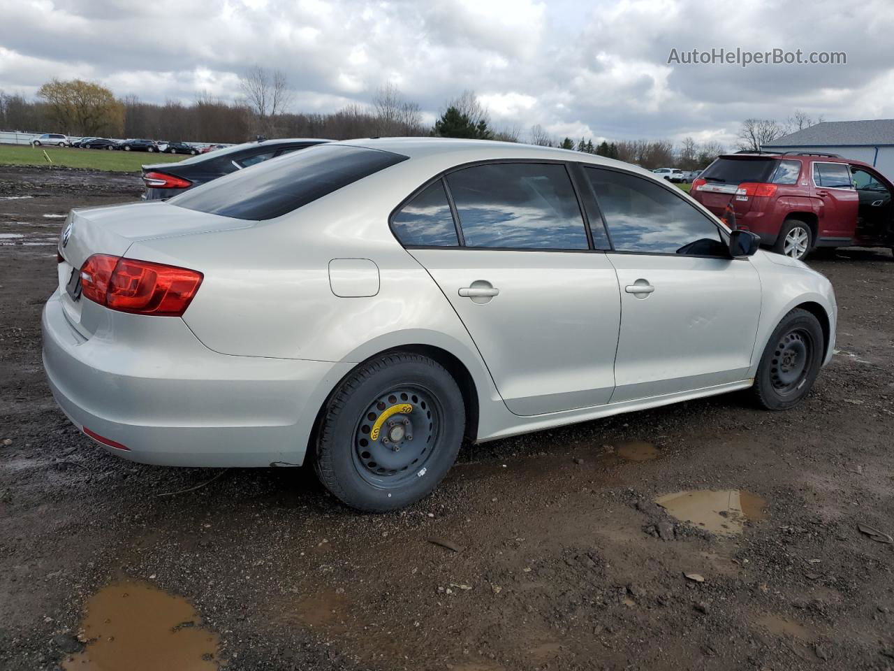 2011 Volkswagen Jetta Base Silver vin: 3VW2K7AJ5BM333472