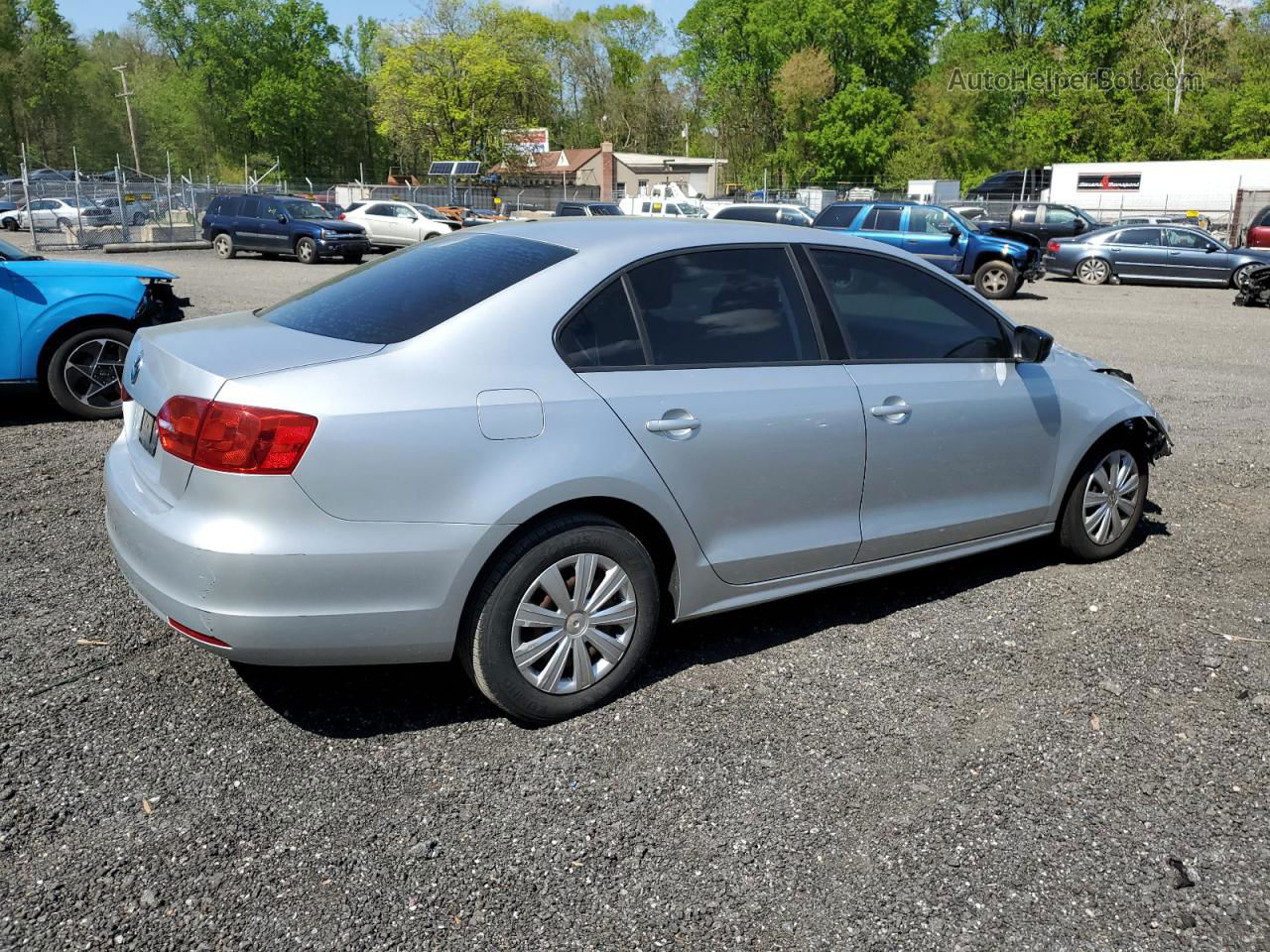 2011 Volkswagen Jetta Base Silver vin: 3VW2K7AJ5BM338073