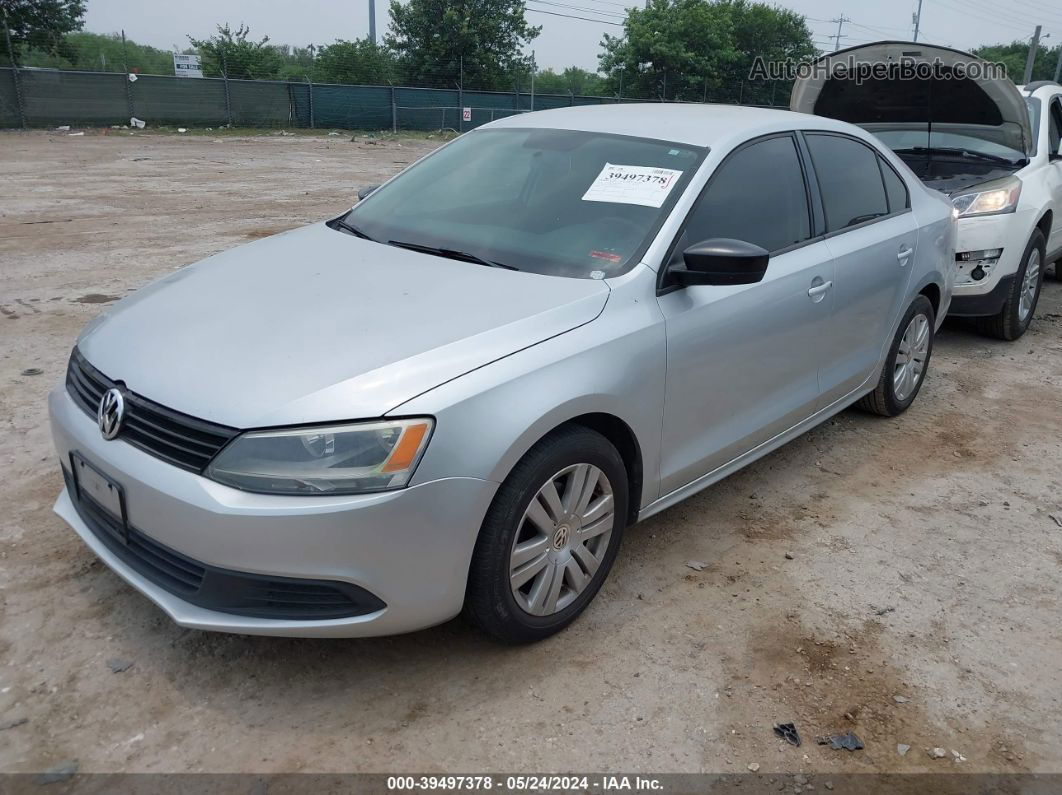 2012 Volkswagen Jetta 2.0l S Silver vin: 3VW2K7AJ5CM391826