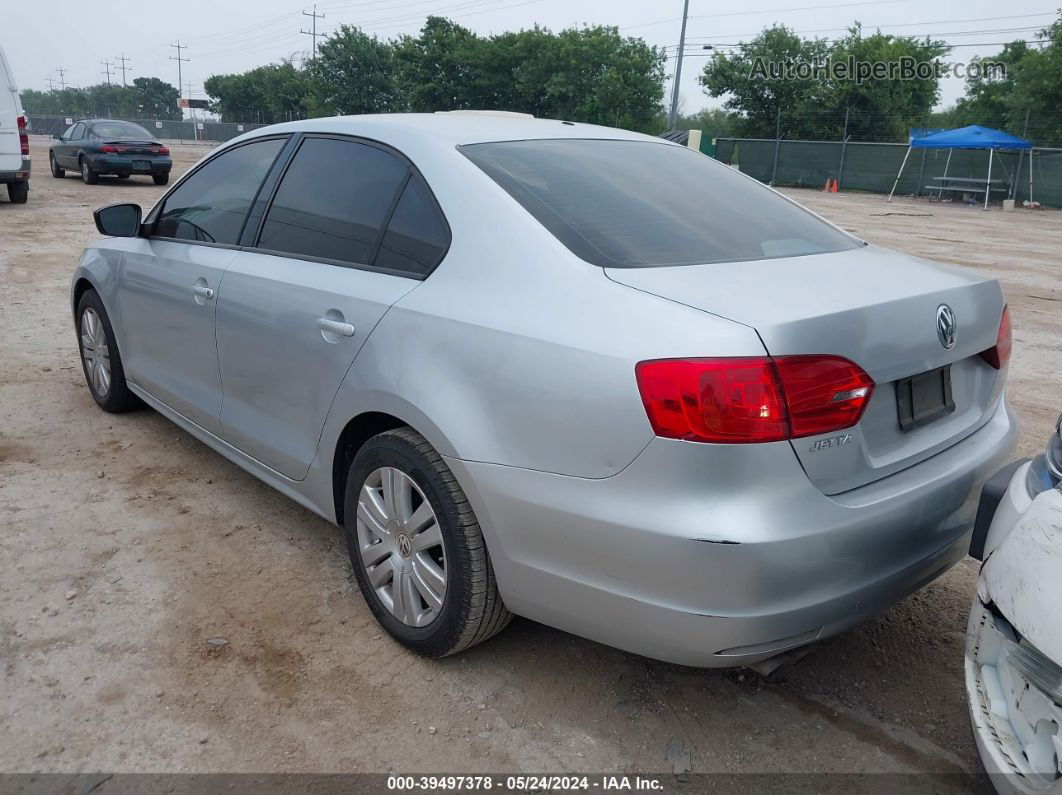 2012 Volkswagen Jetta 2.0l S Silver vin: 3VW2K7AJ5CM391826