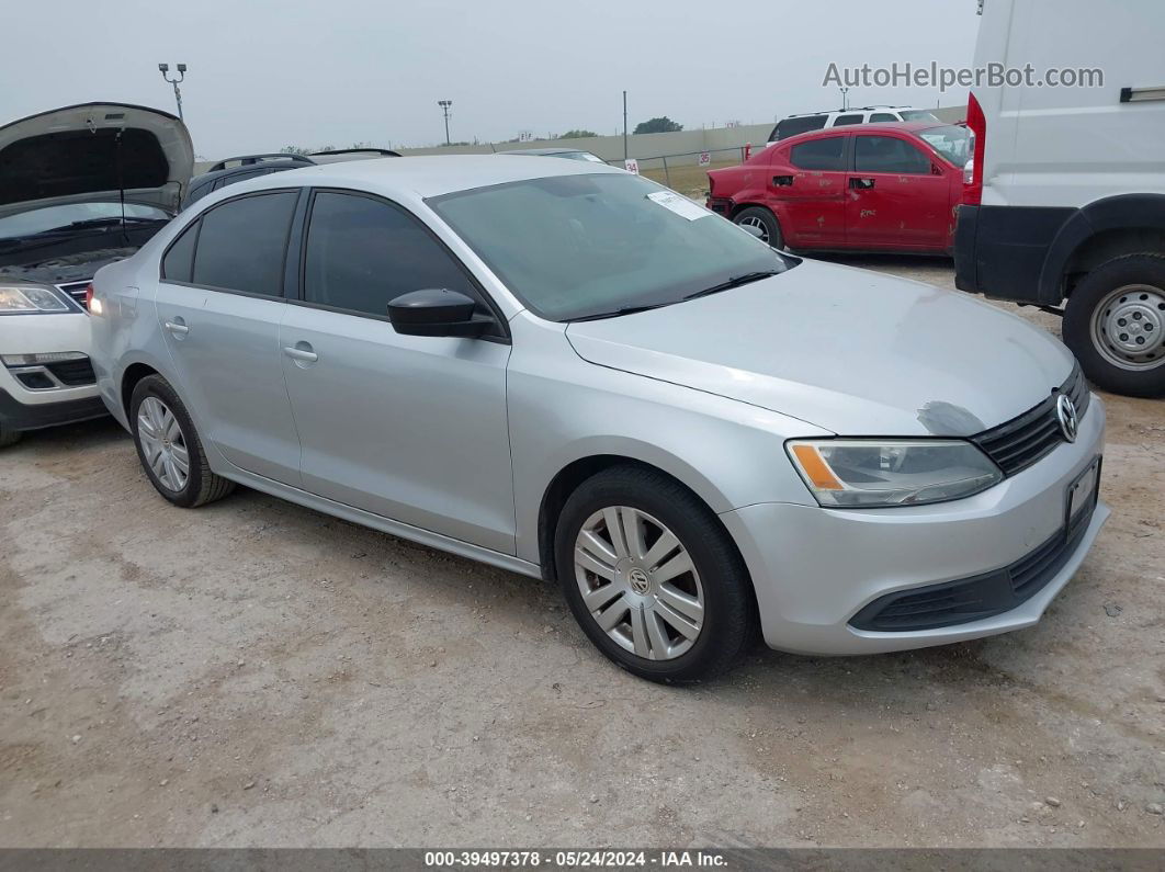 2012 Volkswagen Jetta 2.0l S Silver vin: 3VW2K7AJ5CM391826