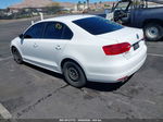 2012 Volkswagen Jetta 2.0l S White vin: 3VW2K7AJ5CM408107