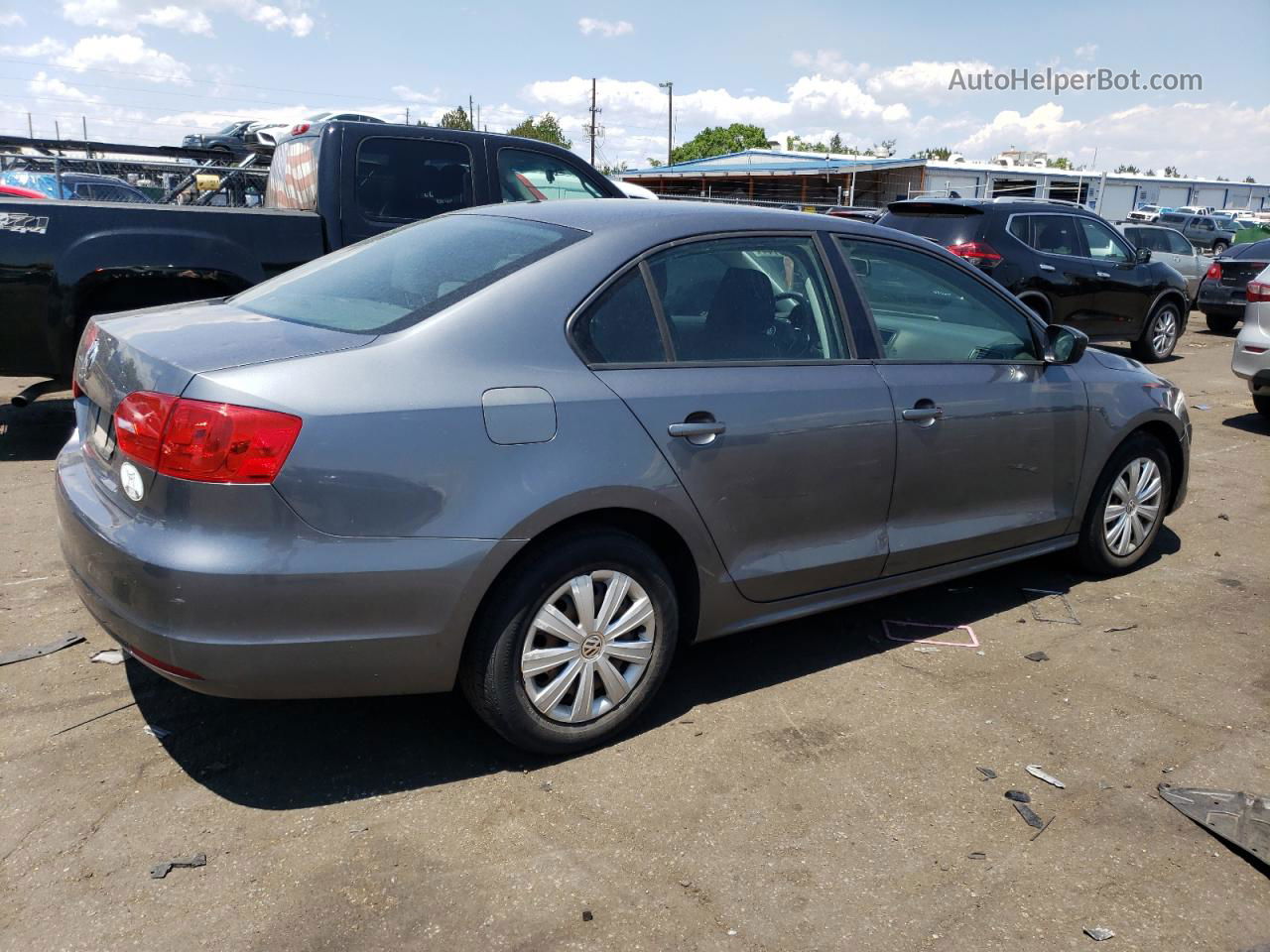 2012 Volkswagen Jetta Base Gray vin: 3VW2K7AJ5CM421570