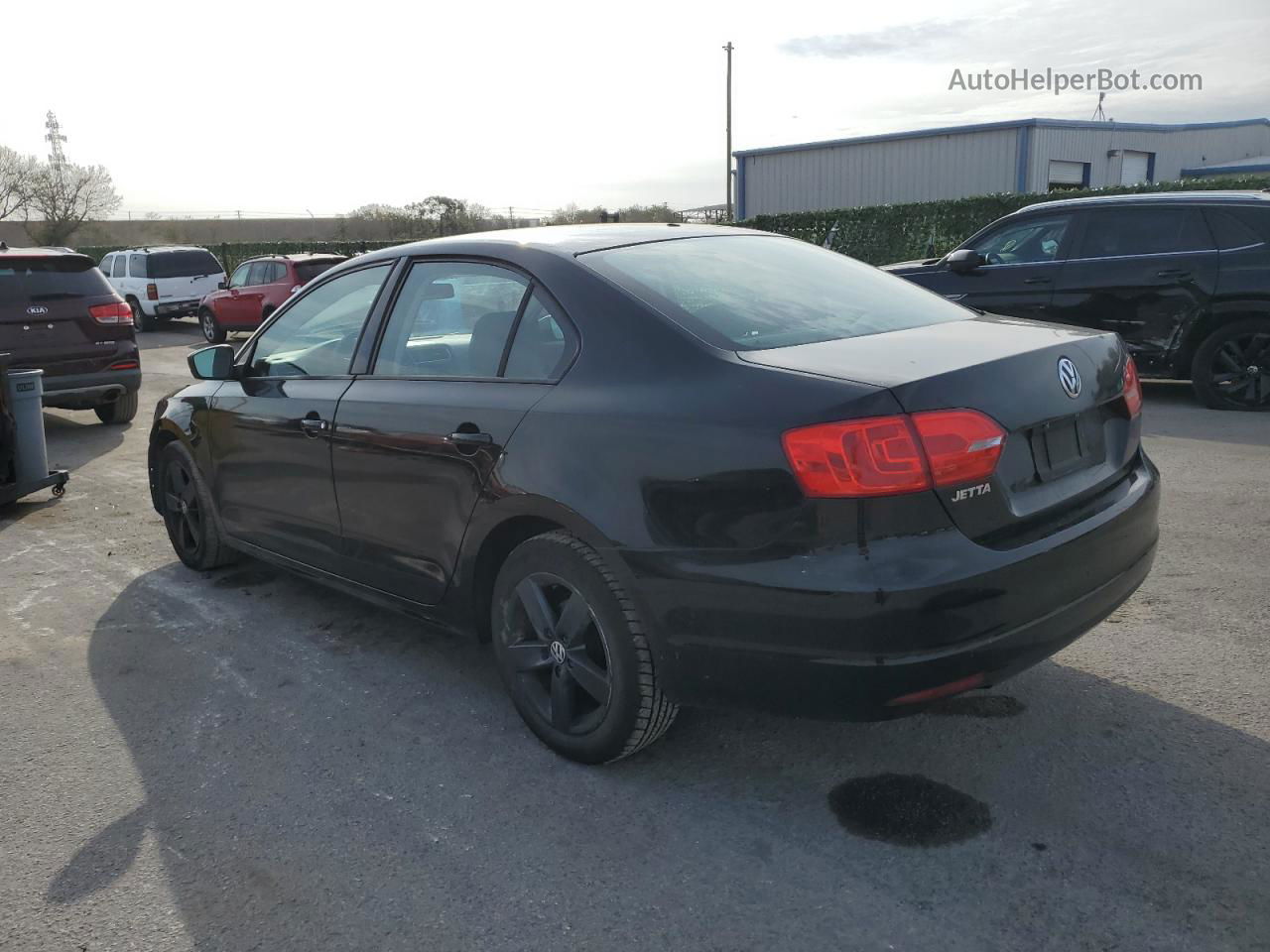 2013 Volkswagen Jetta Base Black vin: 3VW2K7AJ5DM201735