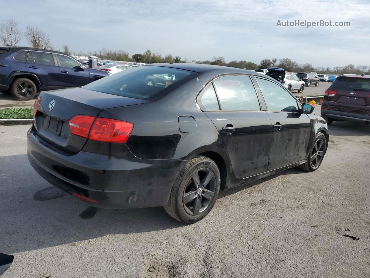 2013 Volkswagen Jetta Base Black vin: 3VW2K7AJ5DM201735