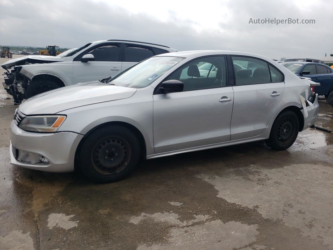 2013 Volkswagen Jetta Base Silver vin: 3VW2K7AJ5DM277617