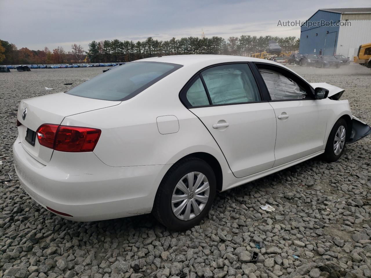 2013 Volkswagen Jetta Base White vin: 3VW2K7AJ5DM296961