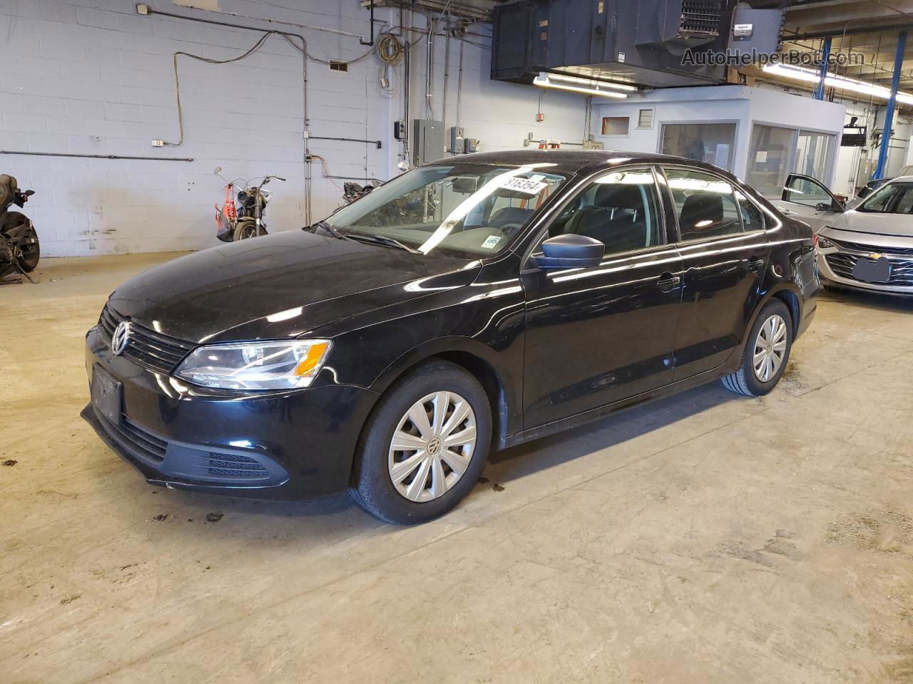 2013 Volkswagen Jetta Base Black vin: 3VW2K7AJ5DM382500