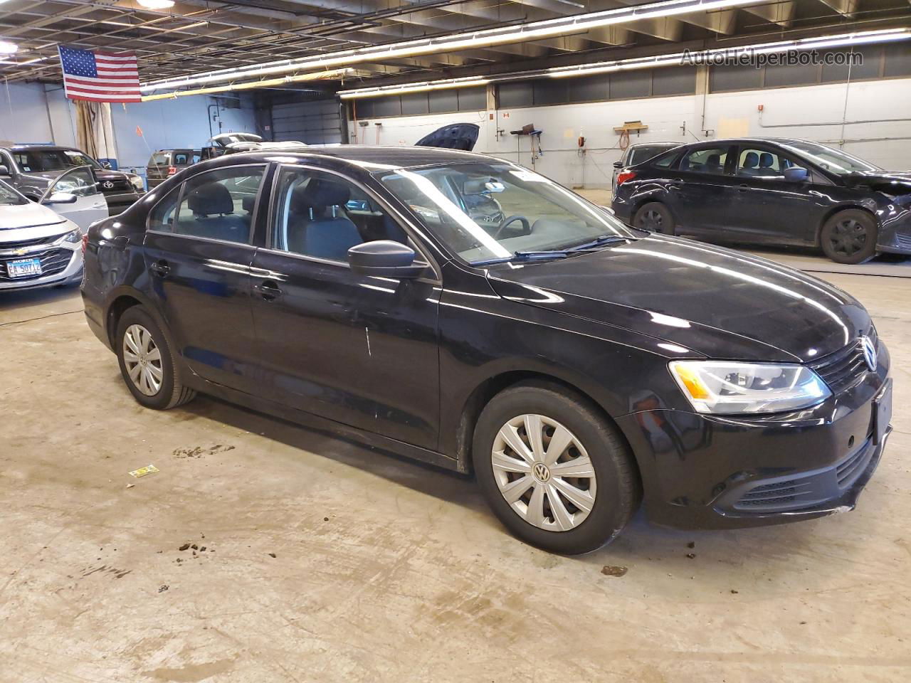 2013 Volkswagen Jetta Base Black vin: 3VW2K7AJ5DM382500