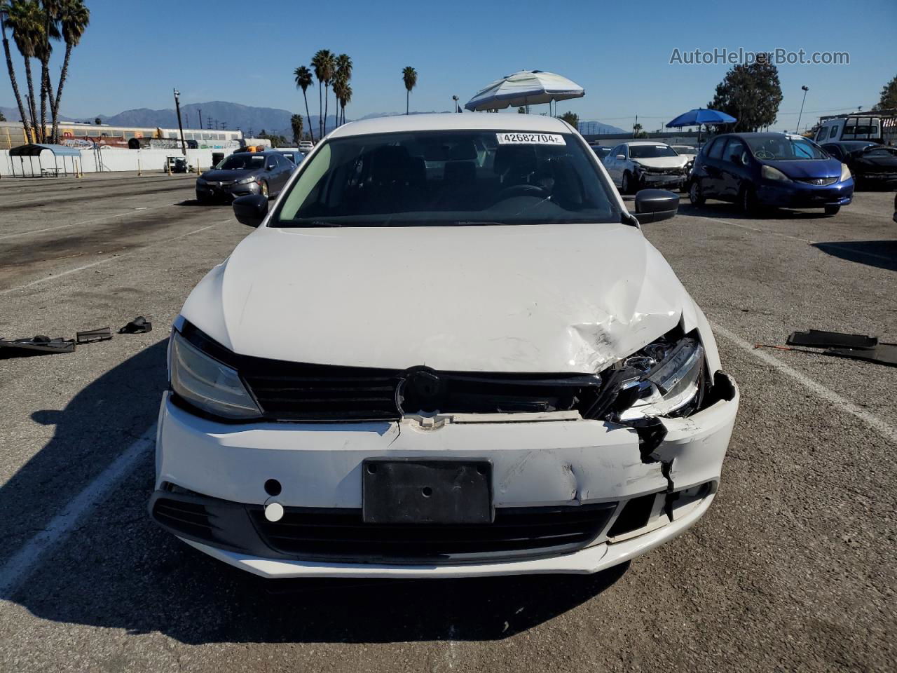 2013 Volkswagen Jetta Base White vin: 3VW2K7AJ5DM402437