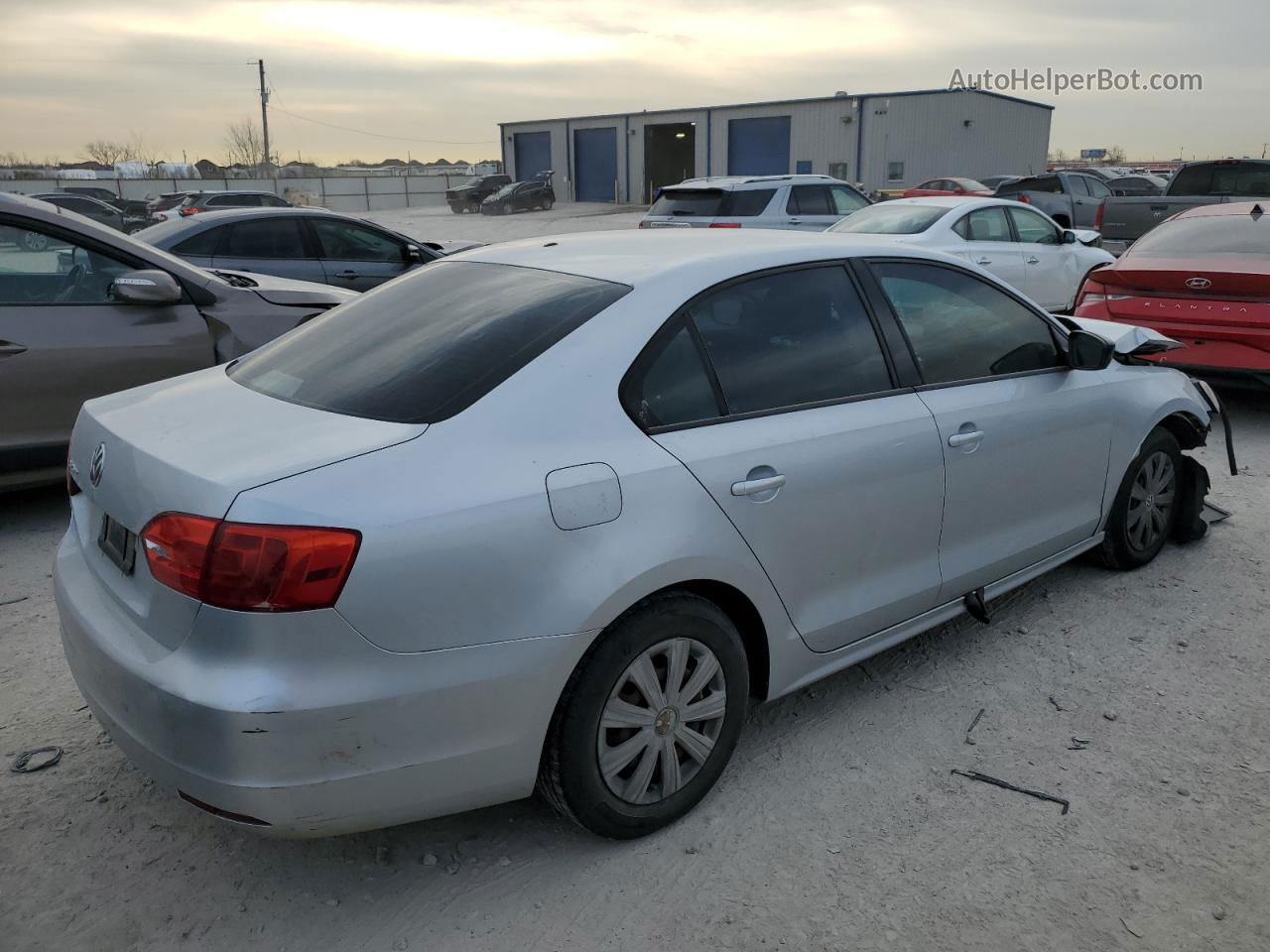 2014 Volkswagen Jetta Base Silver vin: 3VW2K7AJ5EM212753