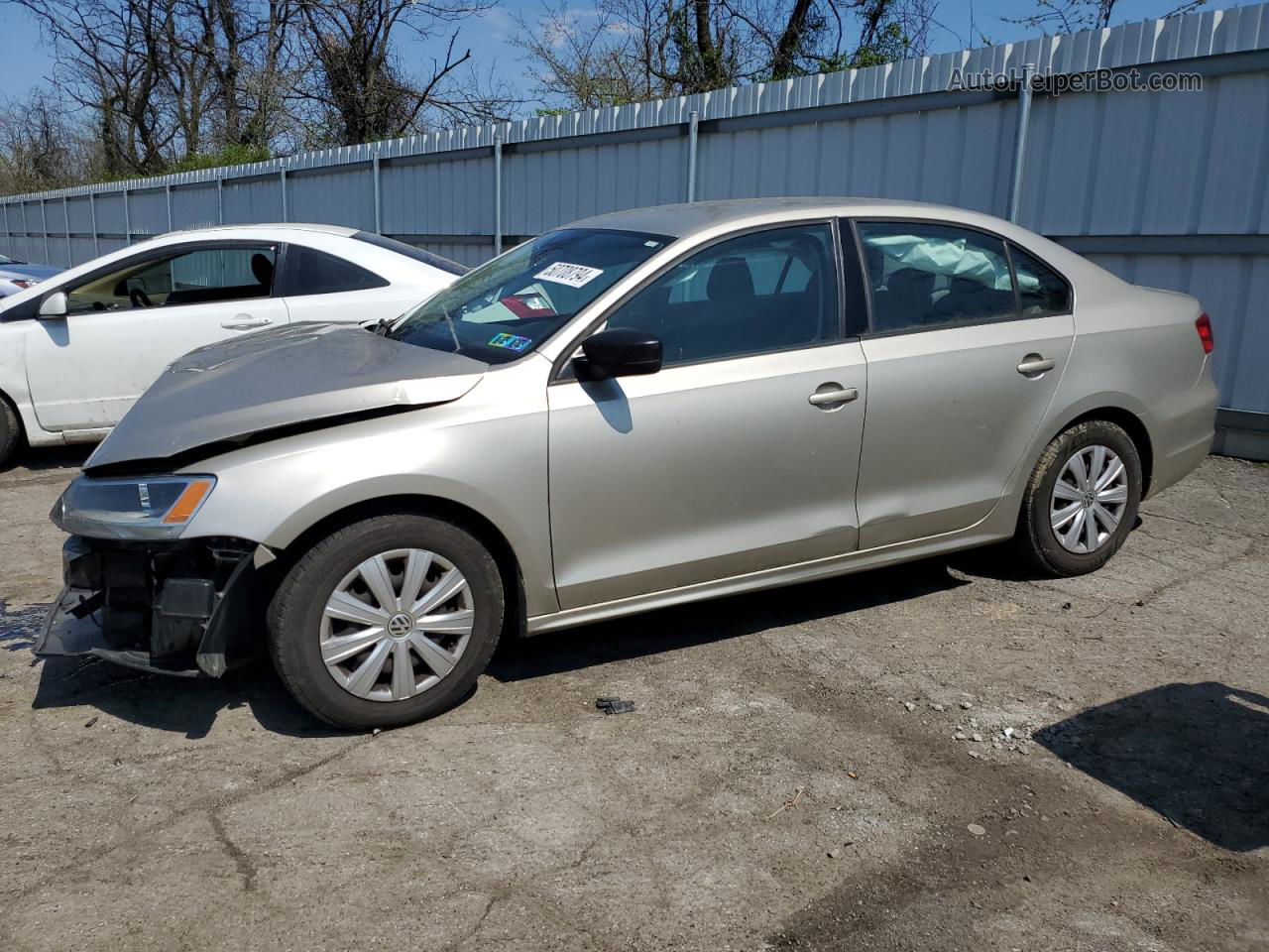 2014 Volkswagen Jetta Base Tan vin: 3VW2K7AJ5EM269857