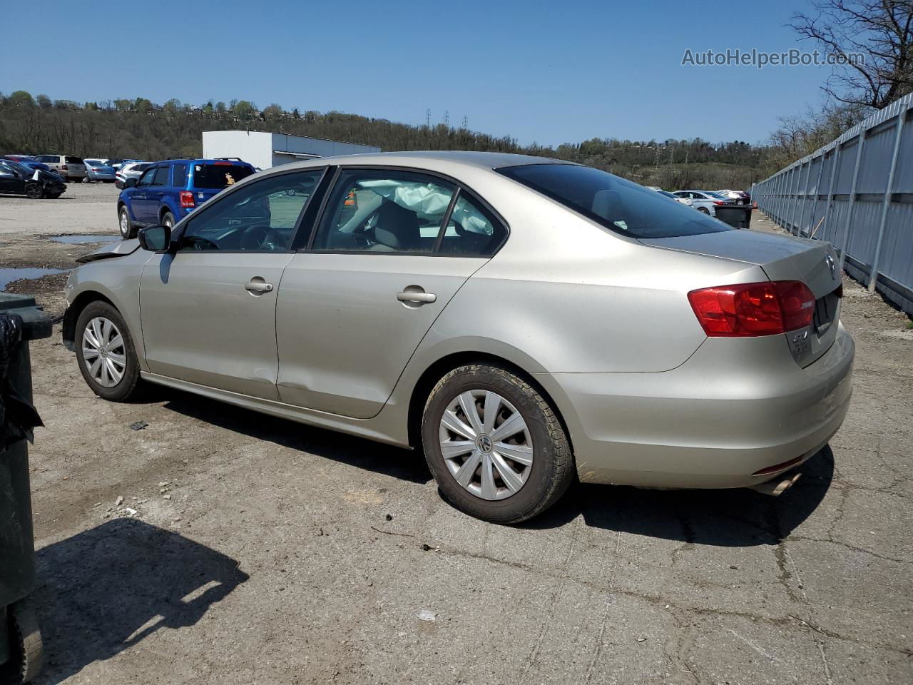 2014 Volkswagen Jetta Base Желто-коричневый vin: 3VW2K7AJ5EM269857